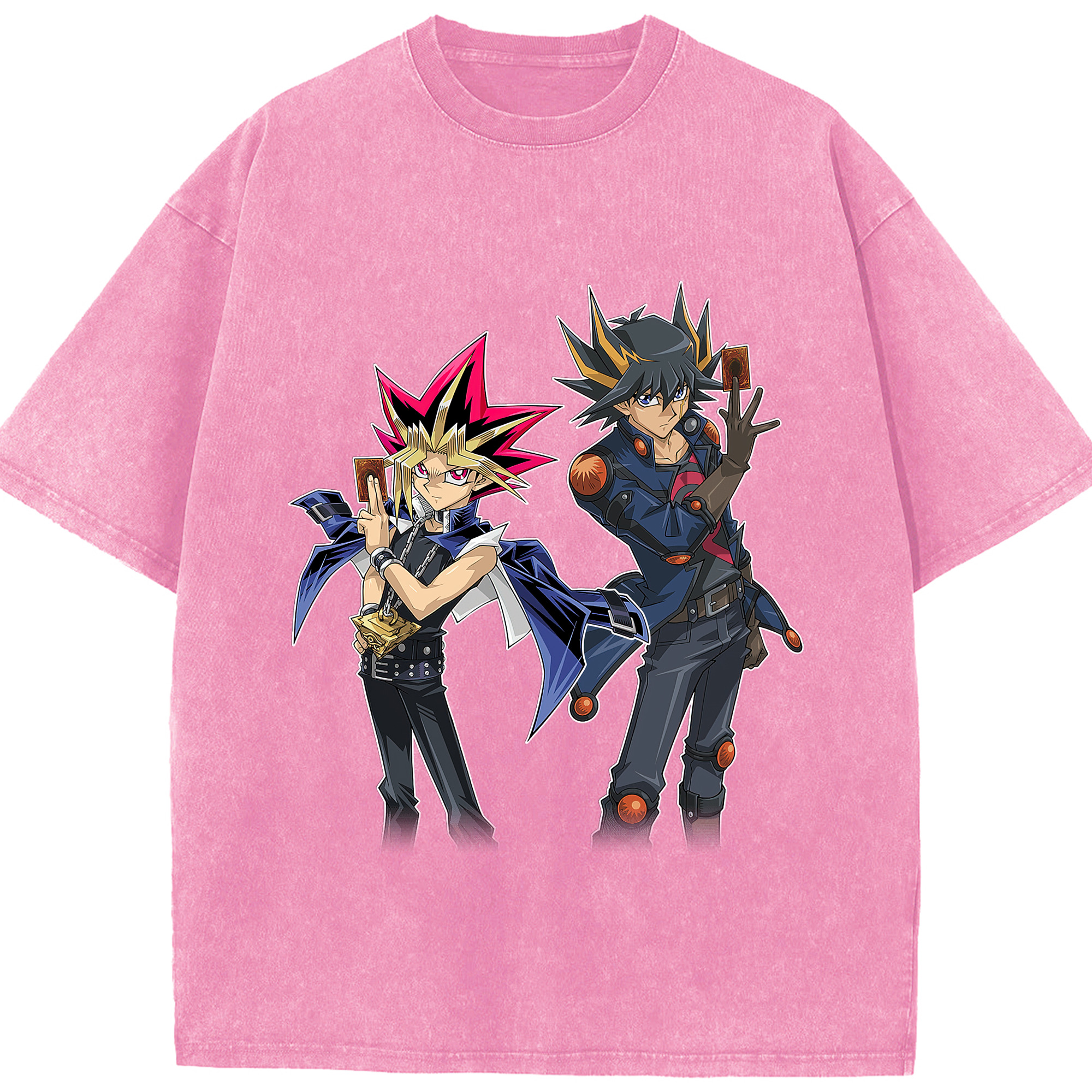 （画像用） 遊☆戯☆王 Yu-Gi-Oh! 綿100% ヴィンテージ風 半袖Tシャツ（フロントプリント）